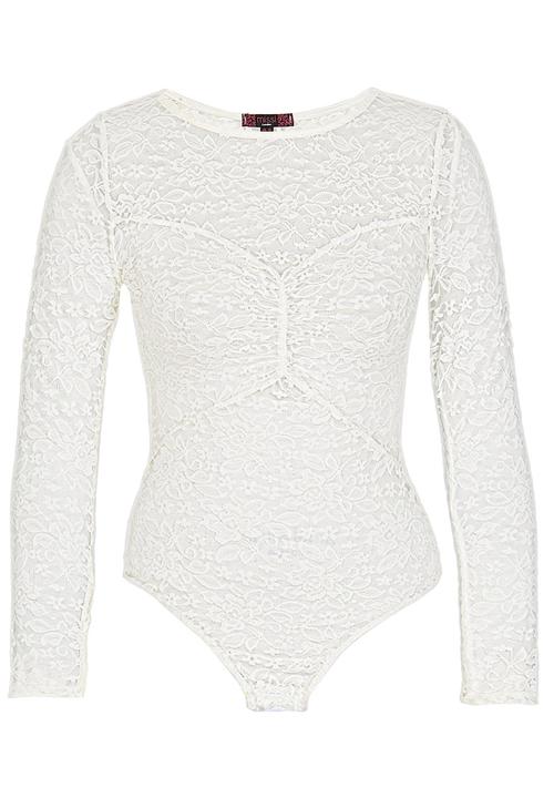 London Hub - Lace Bodysuit Milk