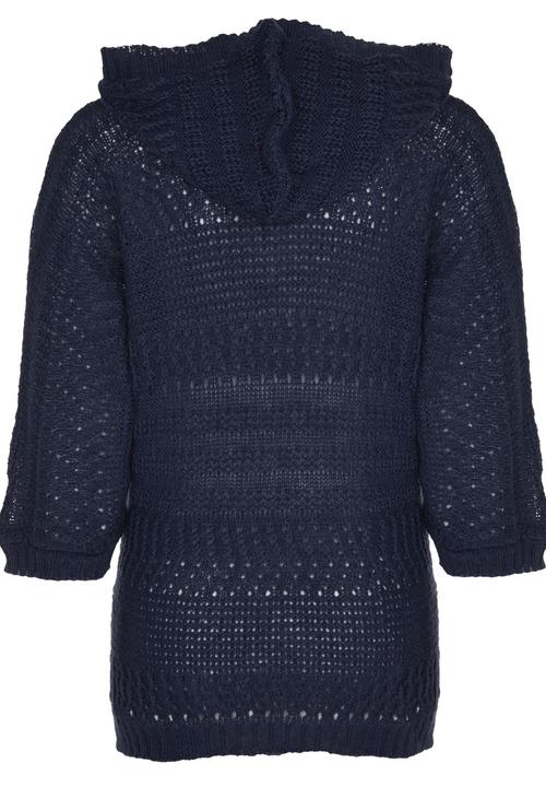 Rebel Republic - Hooded Knit Sweater Navy