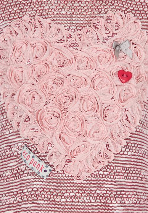 Eco Punk - Girls Heart Top Mid Pink