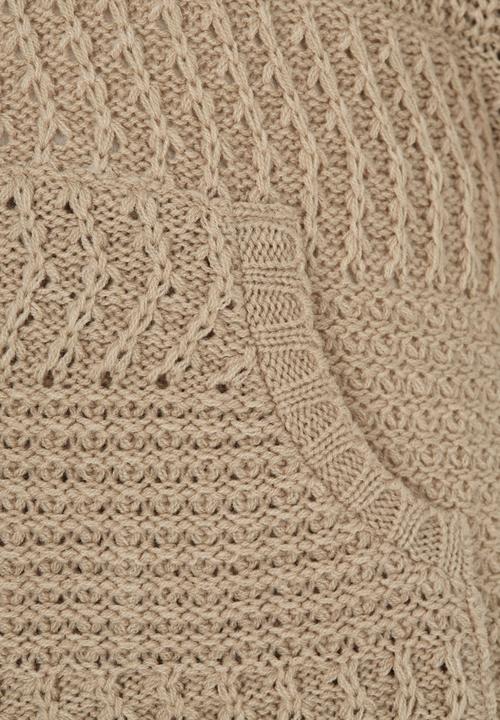 Rebel Republic - Hooded Knit Sweater Stone