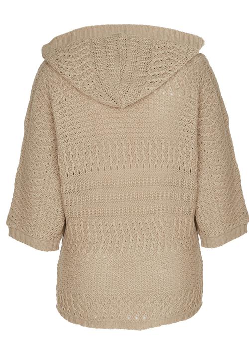 Rebel Republic - Hooded Knit Sweater Stone