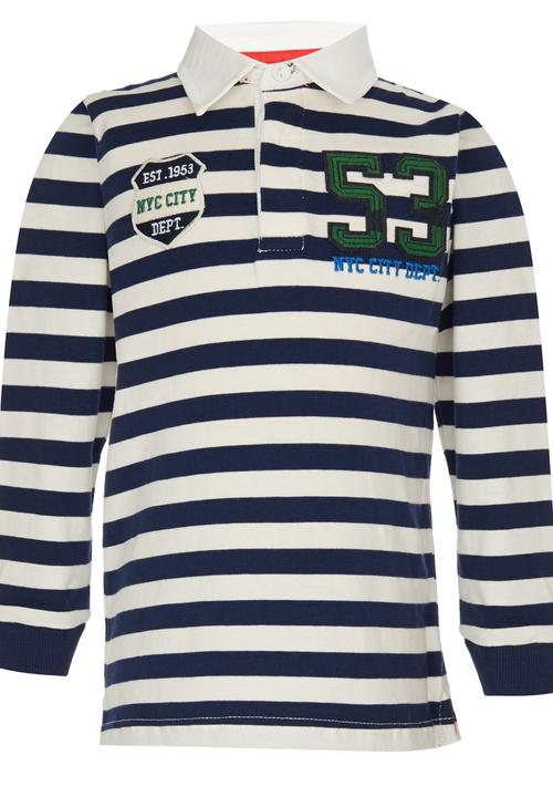 Soobe - Striped Golfer Sweater Navy