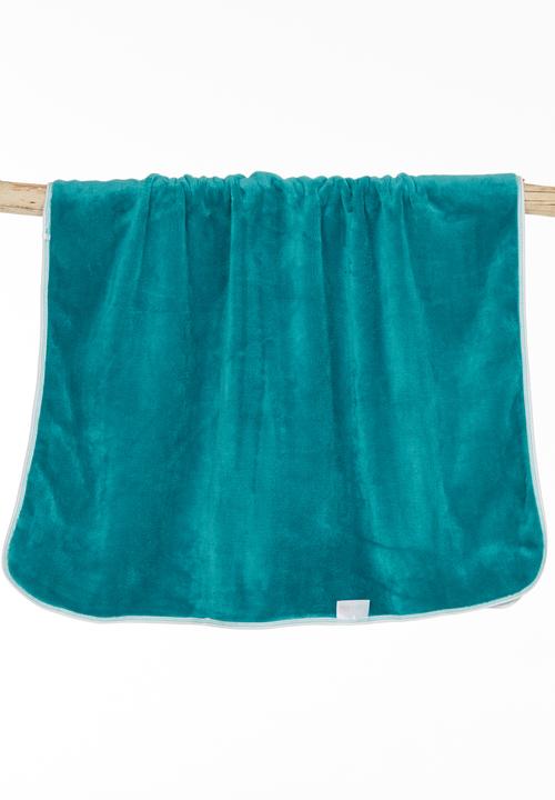 Luke & Lola - Reversible Receiving Blanket Green
