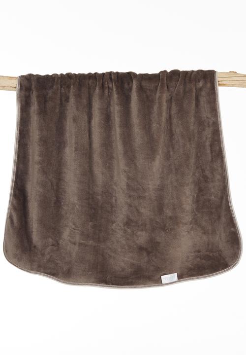Luke & Lola - Reversible Receiving Blanket Mid Brown