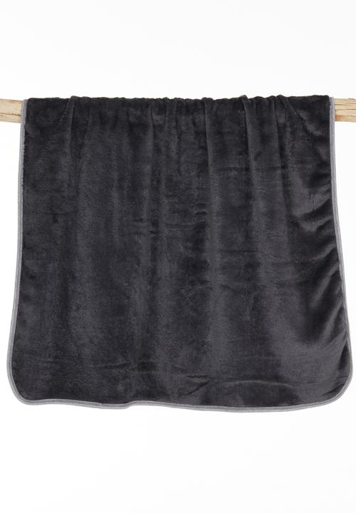 Luke & Lola - Reversible Receiving Blanket Dark Grey
