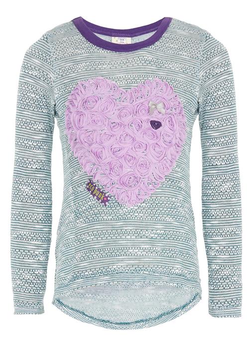 Eco Punk - Girls Heart Top Green