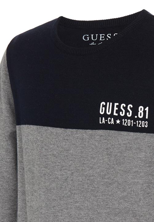 GUESS - Colour Block Knit Grey