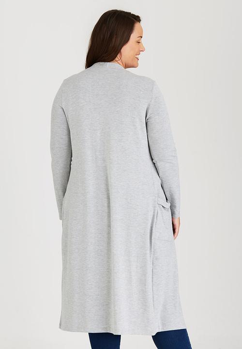 edit Plus - Longer Length Cardigan Grey