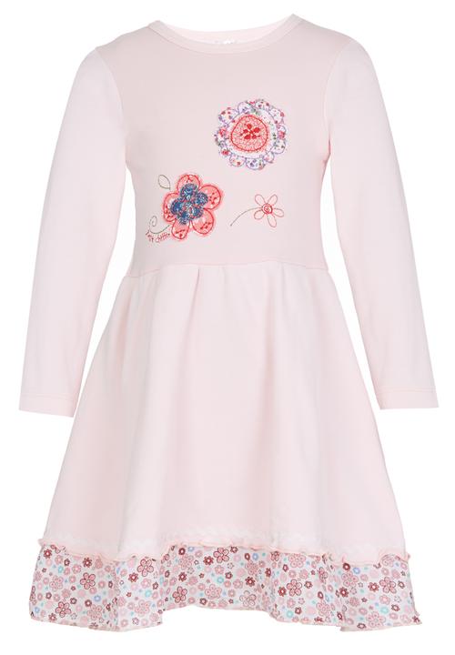 Just chillin - Flower Applique Dress Pale Pink