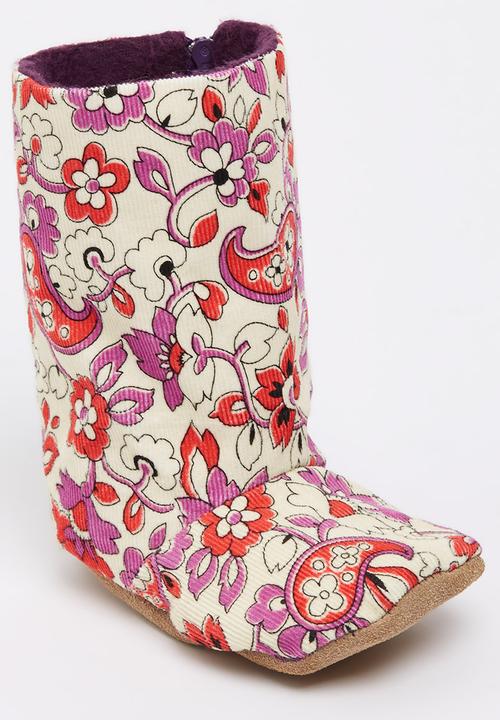 Myang - Floral Cord   Boots Multi-colour