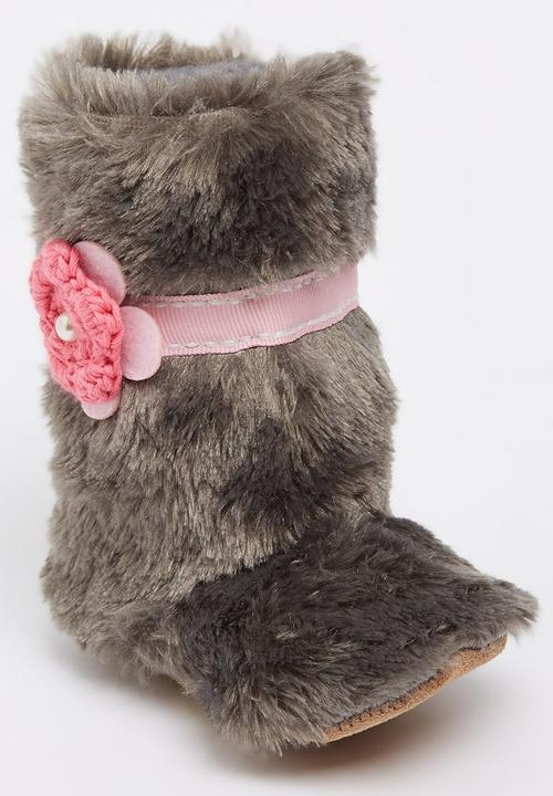 Myang - Fur Boots Grey
