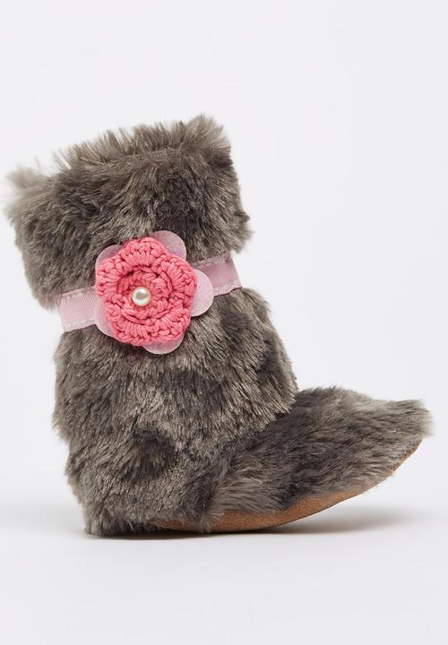 Myang - Fur Boots Grey
