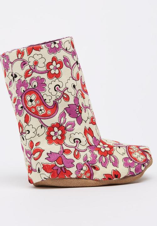 Myang - Floral Cord   Boots Multi-colour
