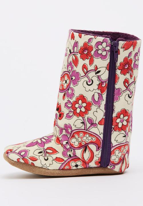 Myang - Floral Cord   Boots Multi-colour