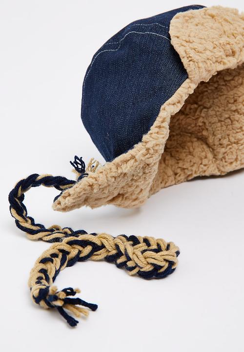 Myang - Denim Aviator Hat Dark Blue