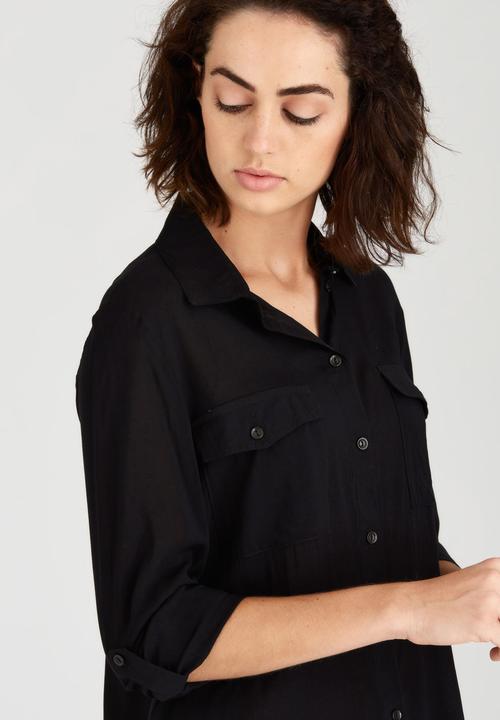 c(inch) - Easy Fitting Shirt Black