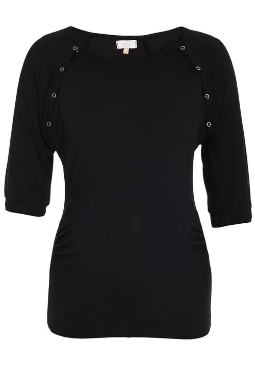 edit Maternity - Feeding Top Black