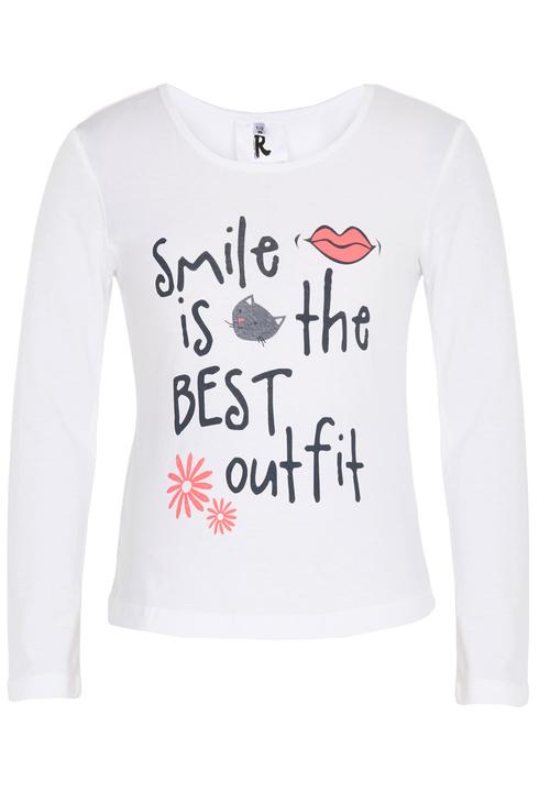 Rebel Republic - Printed Long Sleeve Tee White
