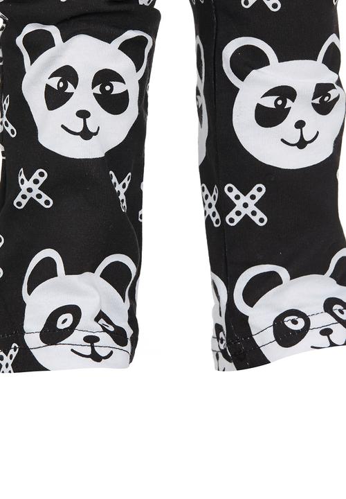 Pop Candy - Panda Pj Set Black and White