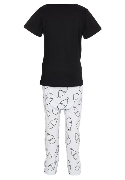 Pop Candy - Milk De La Milk   Pj Set Black and White