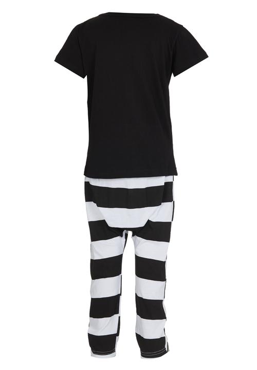 Pop Candy - Love  Pj Set Black and White
