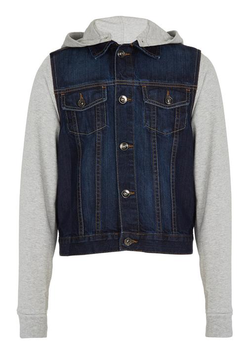 Rebel Republic - Hooded Denim Jacket Dark Blue