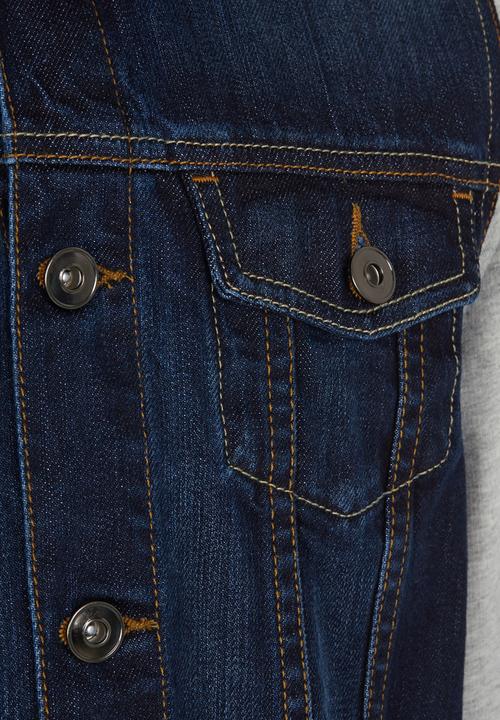 Rebel Republic - Hooded Denim Jacket Dark Blue