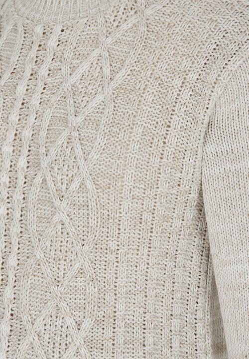 Rebel Republic - Cable Knit Jersey Stone