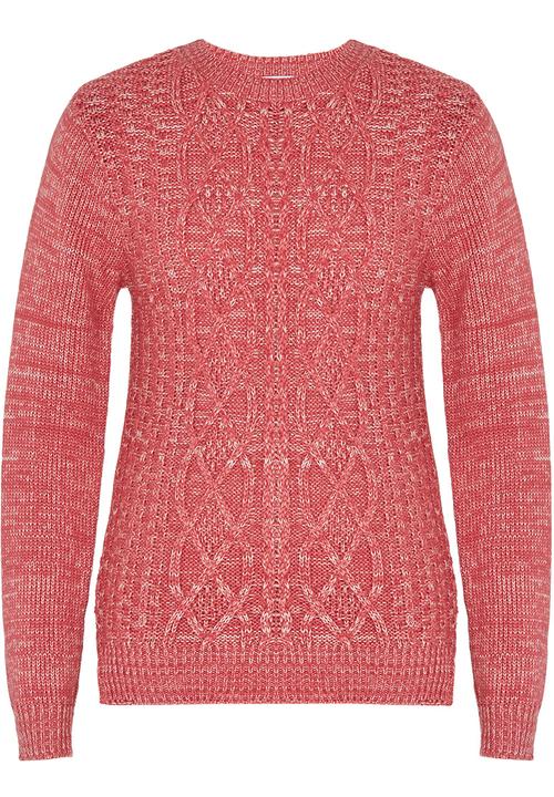 Rebel Republic - Cable Knit Jersey with Lurex Mid Pink