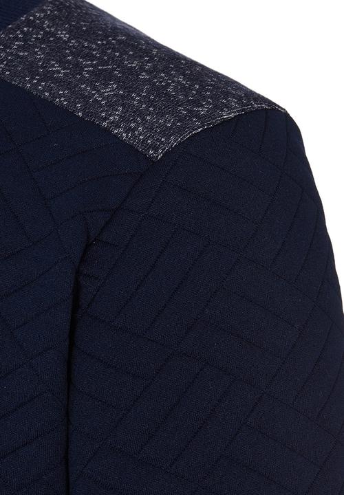Rebel Republic - Quilted Fleece Sweater Navy