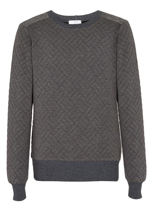 Rebel Republic - Quilted Fleece Sweater Grey Melange