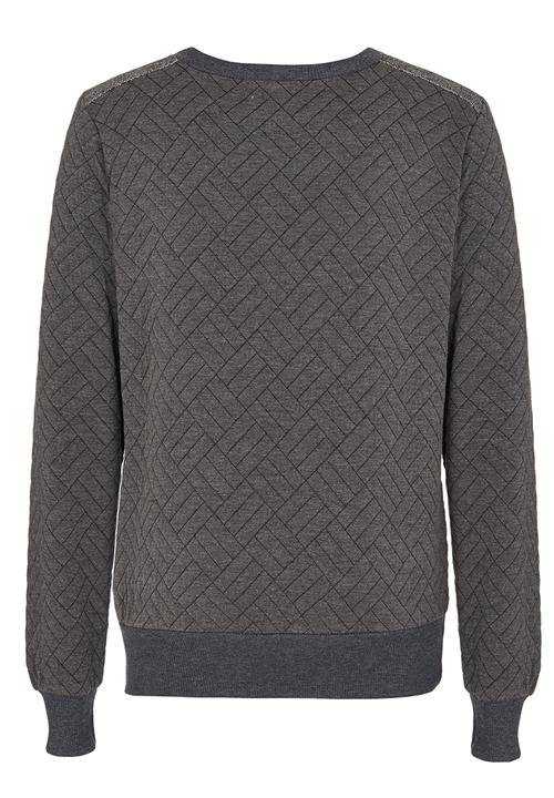 Rebel Republic - Quilted Fleece Sweater Grey Melange
