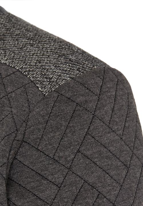 Rebel Republic - Quilted Fleece Sweater Grey Melange