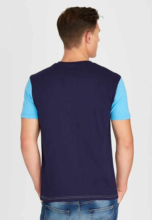 POLO - Classic Colour Block Crew-Neck T-Shirt Grey