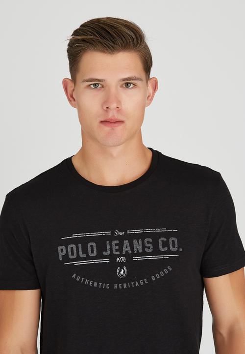 Polo Jeans Co. - Printed Slub T-Shirt Black