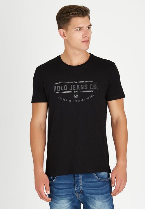 Polo Jeans Co. - Printed Slub T-Shirt Black