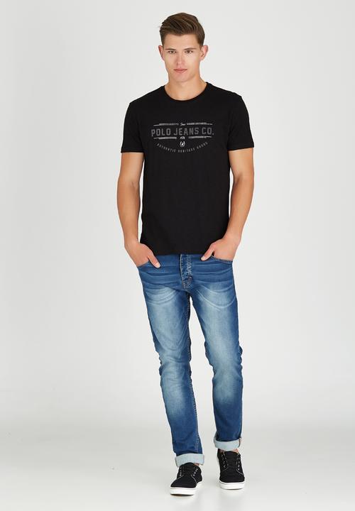 Polo Jeans Co. - Printed Slub T-Shirt Black