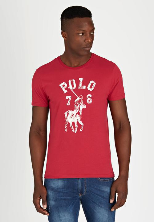 POLO - Custom Fit Crew Neck T-Shirt Red