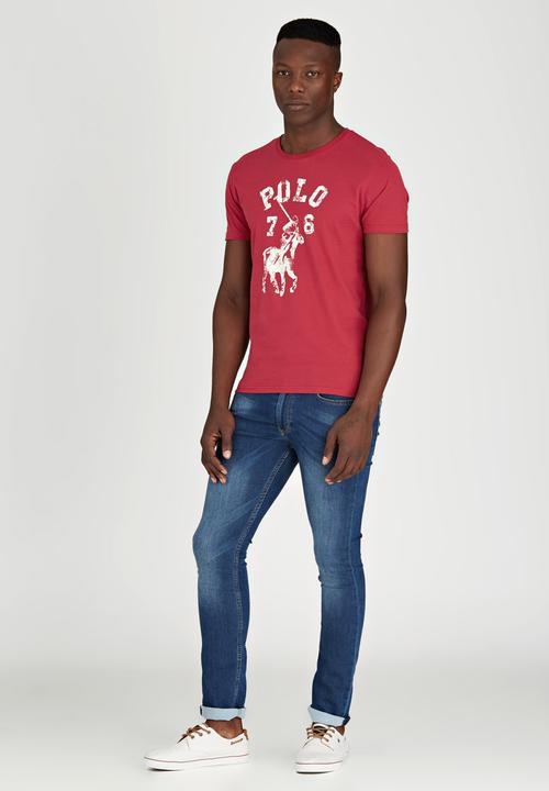 POLO - Custom Fit Crew Neck T-Shirt Red