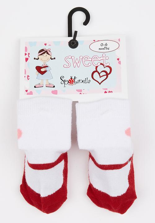 Spotanella - Mary Jane with  Heart Detail Red