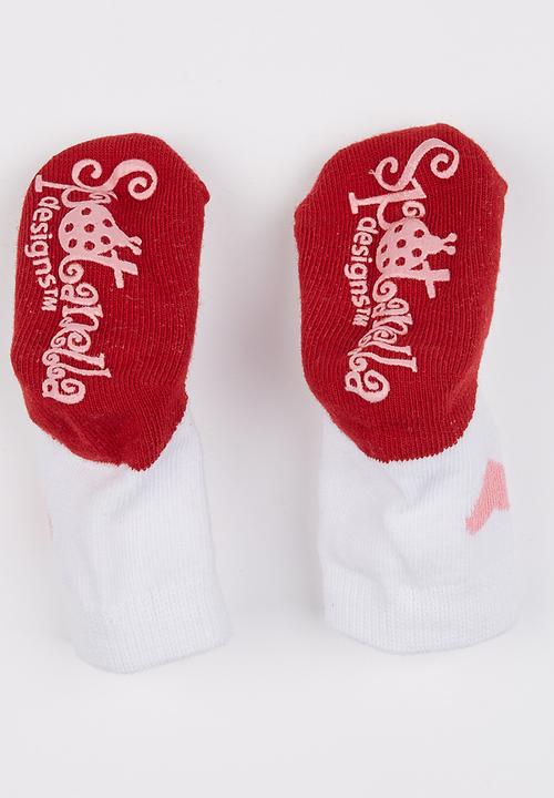 Spotanella - Mary Jane with  Heart Detail Red