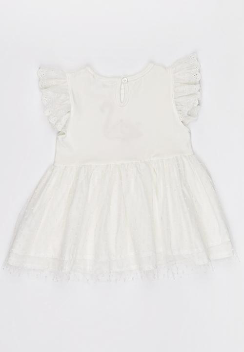 Pop Candy - Flamingo Dress White