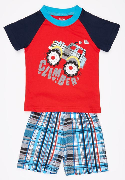 Pop Candy - Printed 2 Piece Top And Short Set Multi-colour