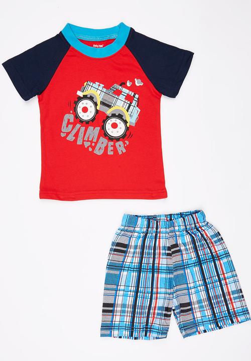 Pop Candy - Printed 2 Piece Top And Short Set Multi-colour