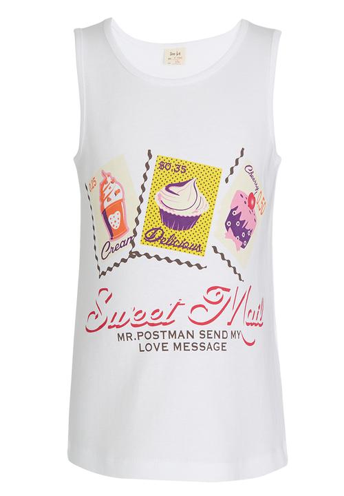 Soobe - Printed Vest White