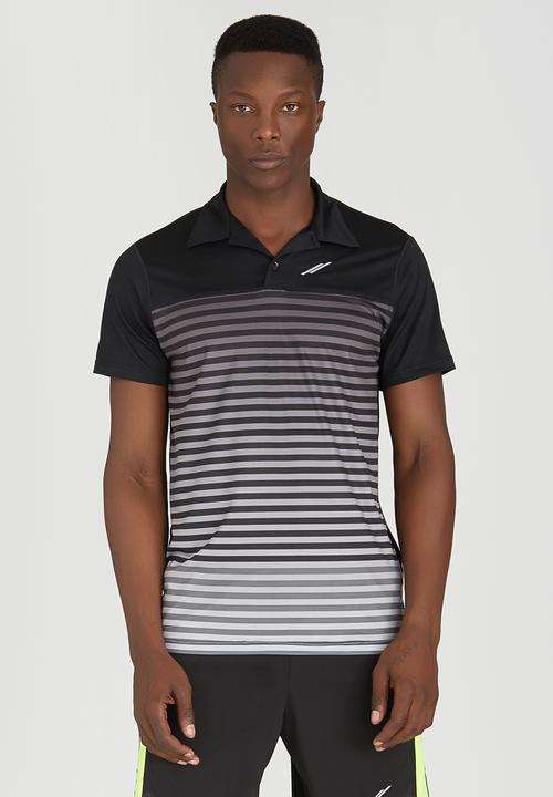 Lithe - Sublimated Stripe Golfshirt Black