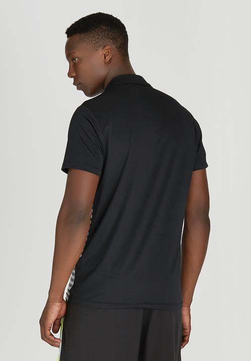 Lithe - Sublimated Stripe Golfshirt Black