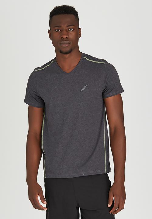 Lithe - Poly Cotton V-neck Dark Grey