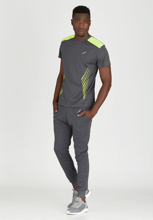 Lithe - Moisture Management Tee Grey and Yellow