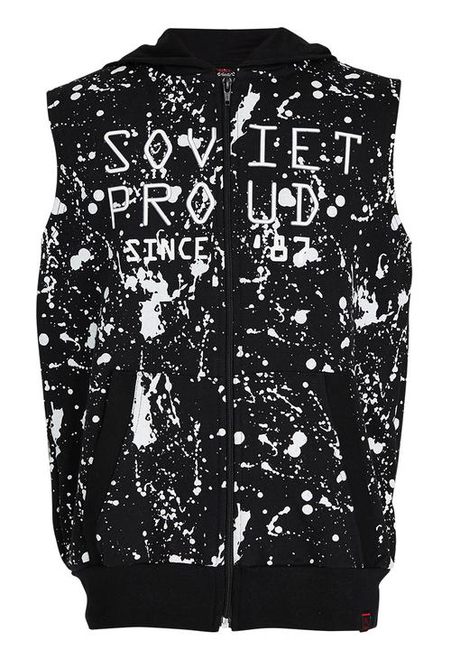 SOVIET - Black Sleeveless Hoody Black